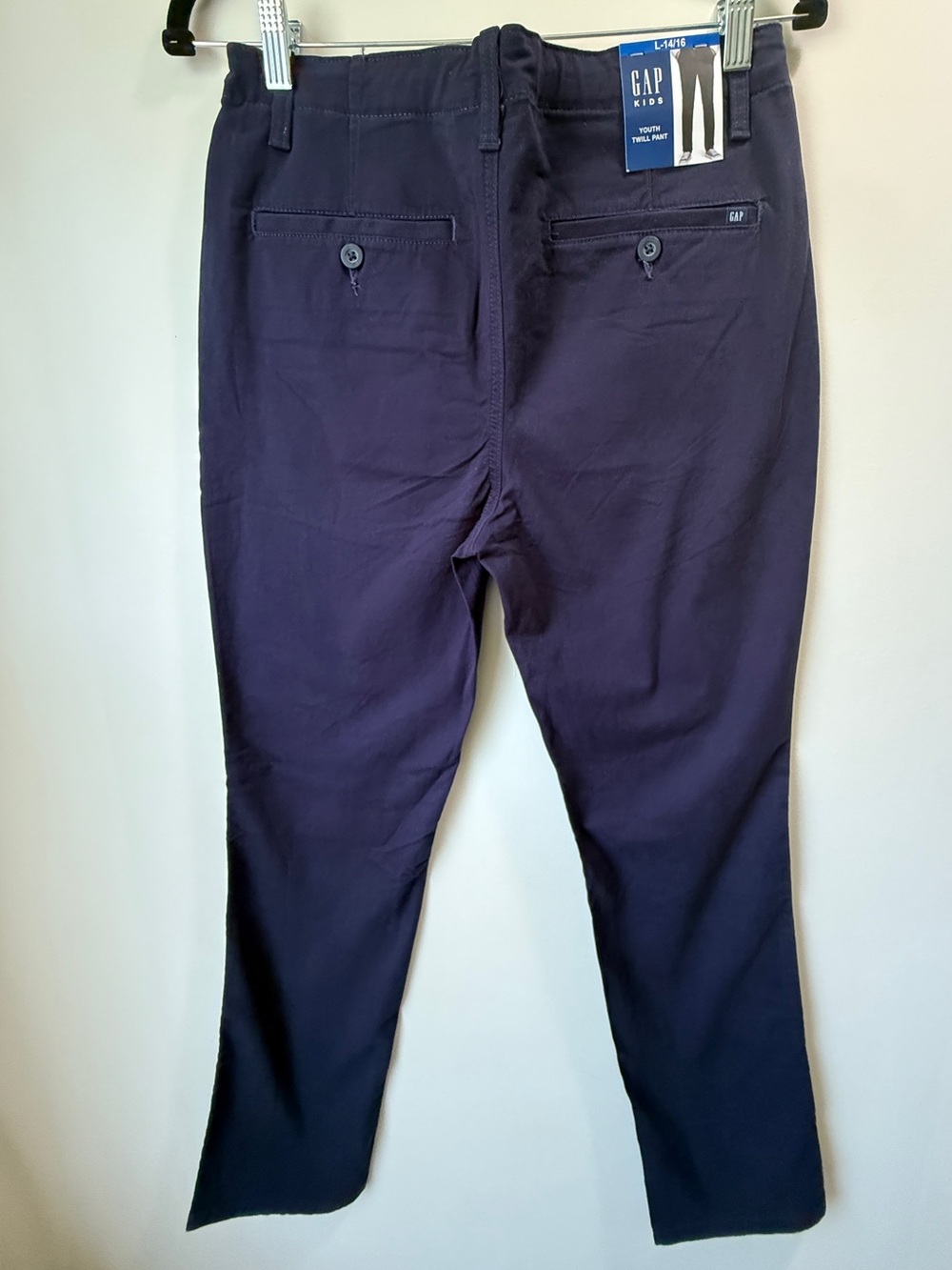 GAP Kids Teen Boys Twill Pants Dark Navy Chino Pants Big Boys size 14/16 - Picture 2 of 9